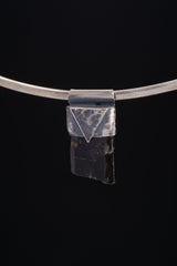 Himalayan Terminated Black Dravite Tourmaline Gem - Stack Pendant -Textured & oxidised - 925 Sterling Silver - Crystal Necklace