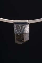 Himalayan Terminated Black Dravite Tourmaline Gem - Stack Pendant -Textured & oxidised - 925 Sterling Silver - Crystal Necklace - No. 10