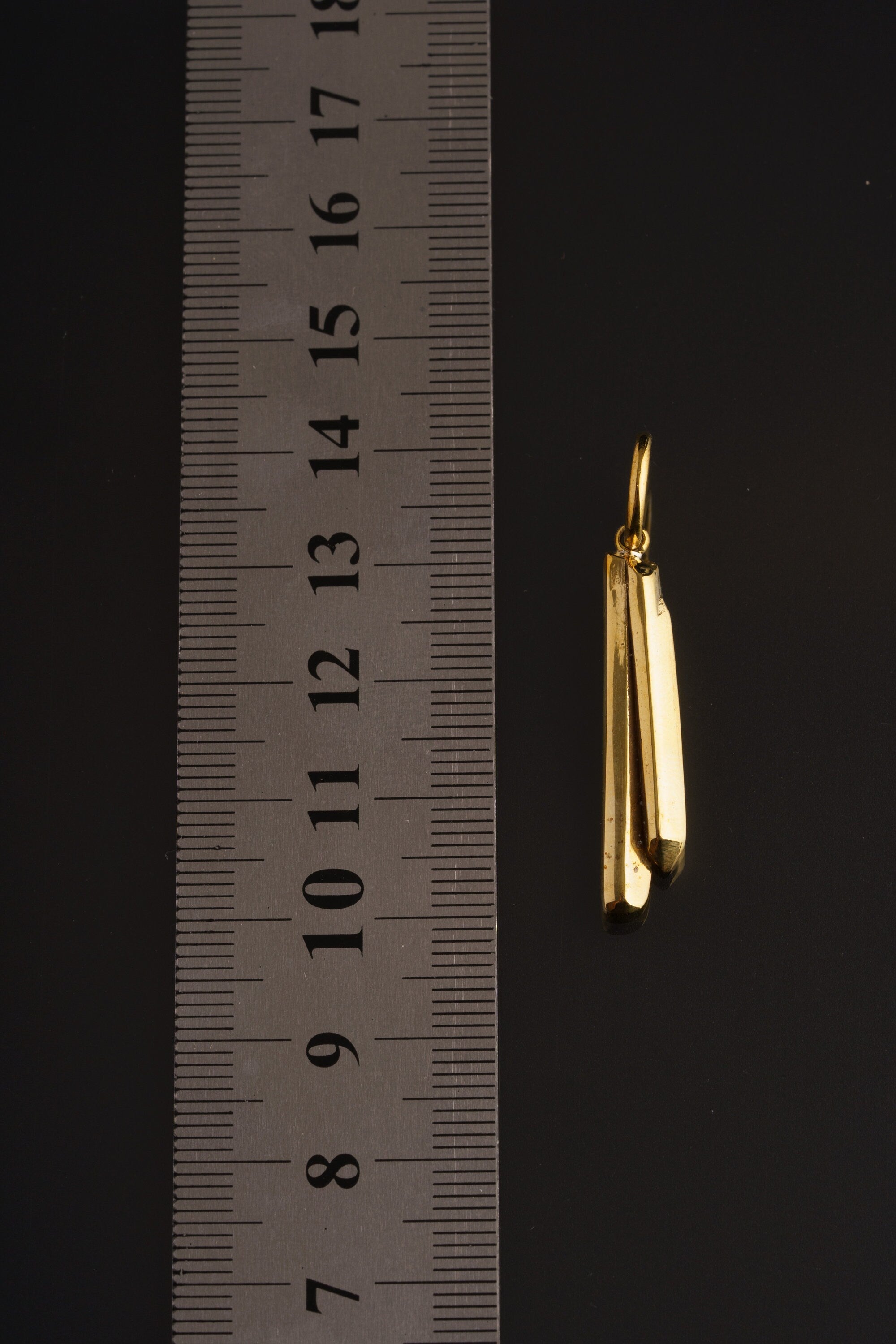 Beautiful Small Himalayan Quartz Twin Specimen - Gold plated Brass Cast Replica - Necklace Pendant