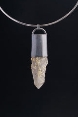Mongolian Majesty: Huge Rare Cathedral Mongolian Quartz - Sterling Silver Crystal Pendant