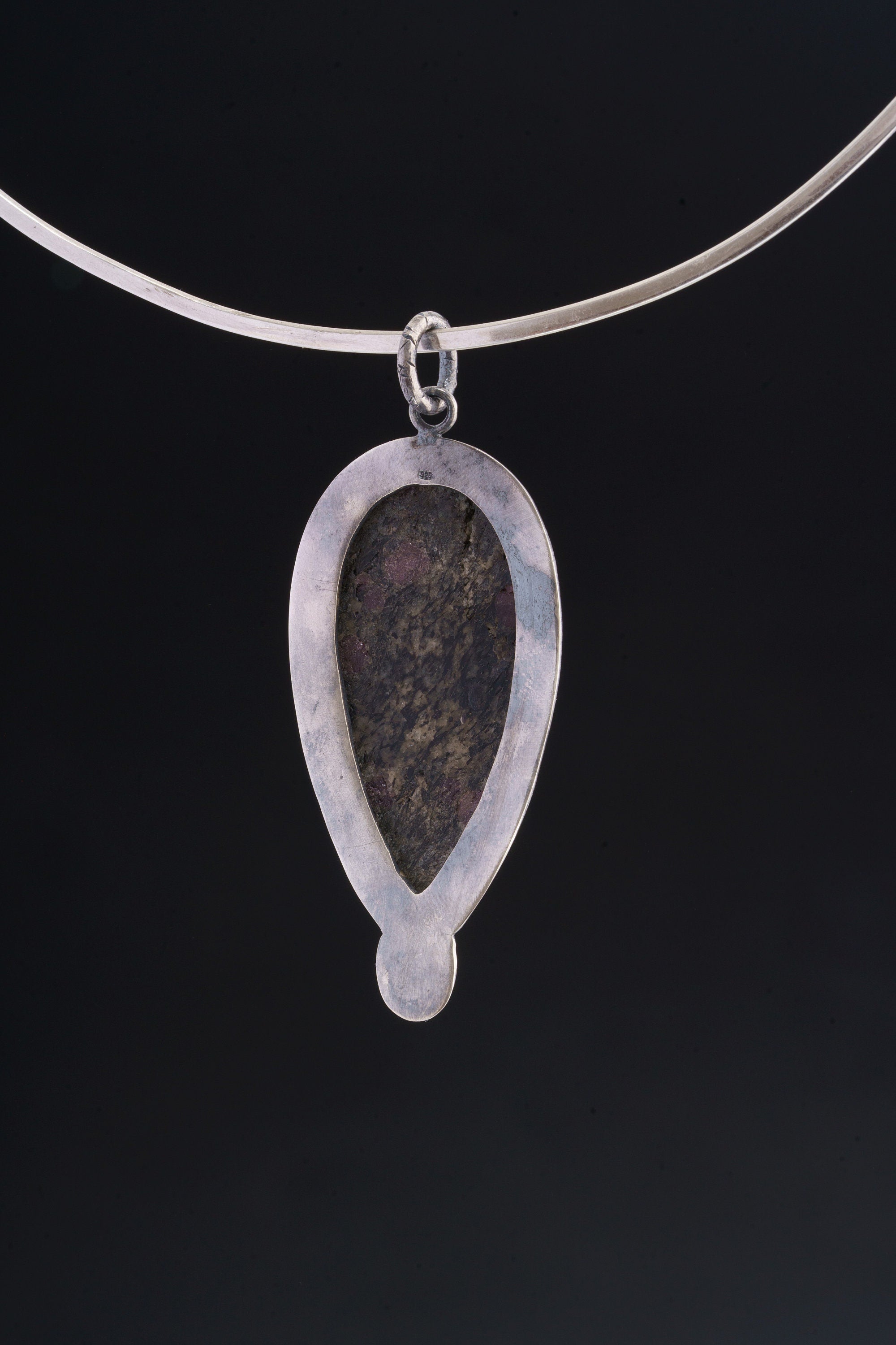 Stunning Balsa Ruby in Black Matrix and Faceted Ethiopian Opal Pendant - Oxidised Sterling Silver with Sun Ray Details