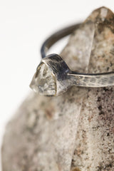 Lustrous Luminary - Sterling Silver Ring with Herkimer Diamond - Size 7 1/2 US - NO/06