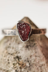 Crimson Elegance - Sterling Silver Ring with Ruby - Size 5 1/2 US