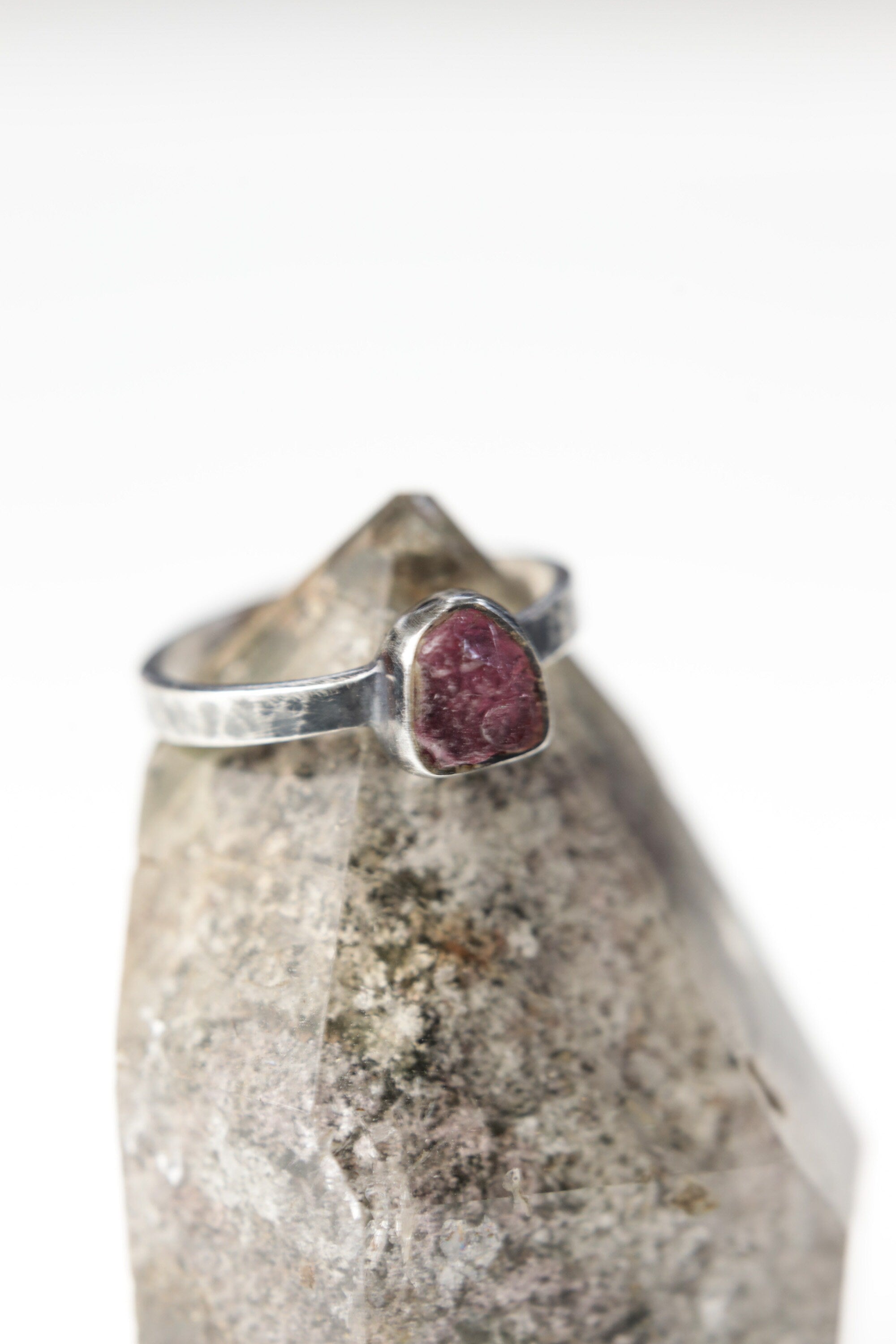 Eternal Blush - Sterling Silver Ring with Pink Tourmaline - Size 5 US - NO/10