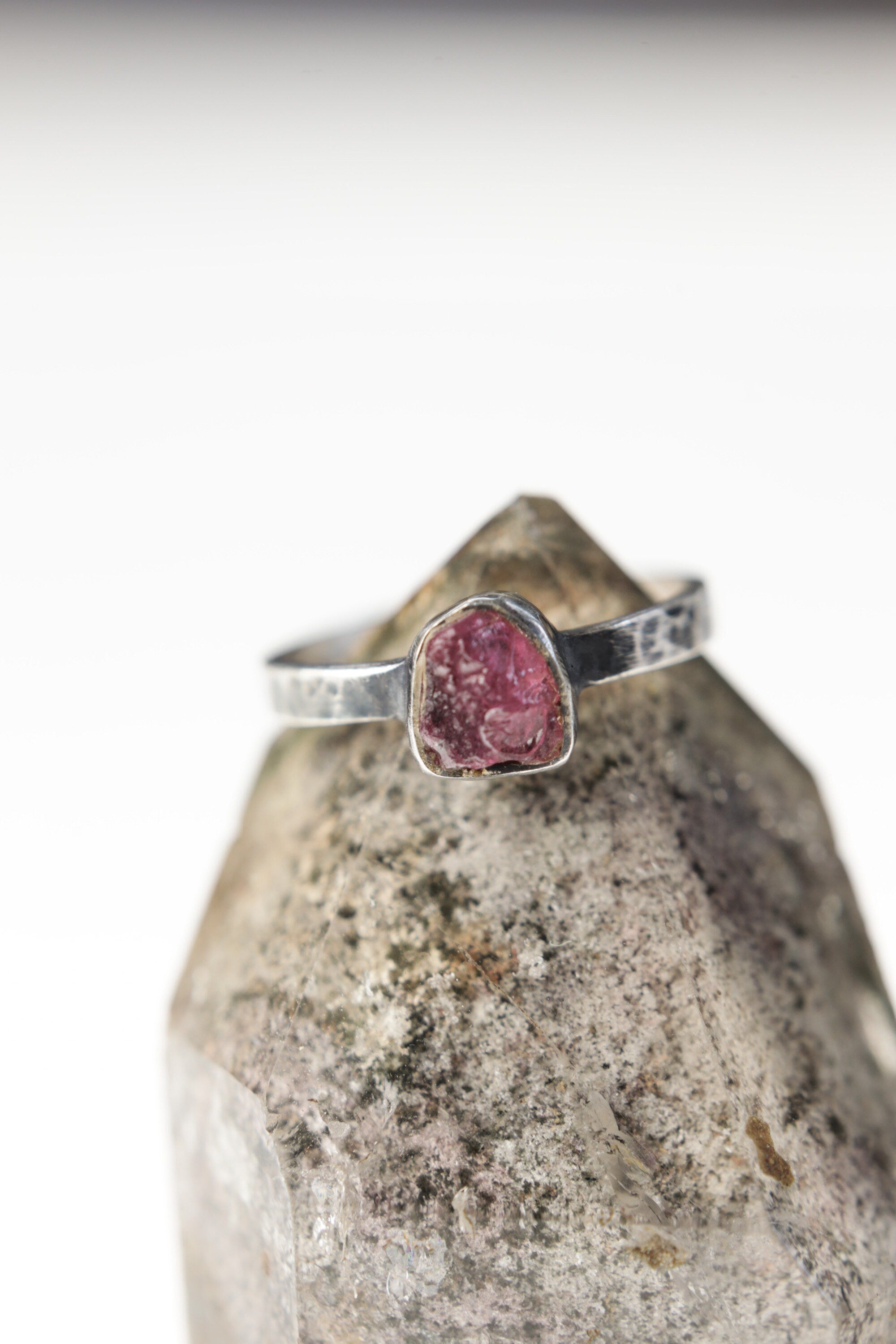 Eternal Blush - Sterling Silver Ring with Pink Tourmaline - Size 5 US - NO/10