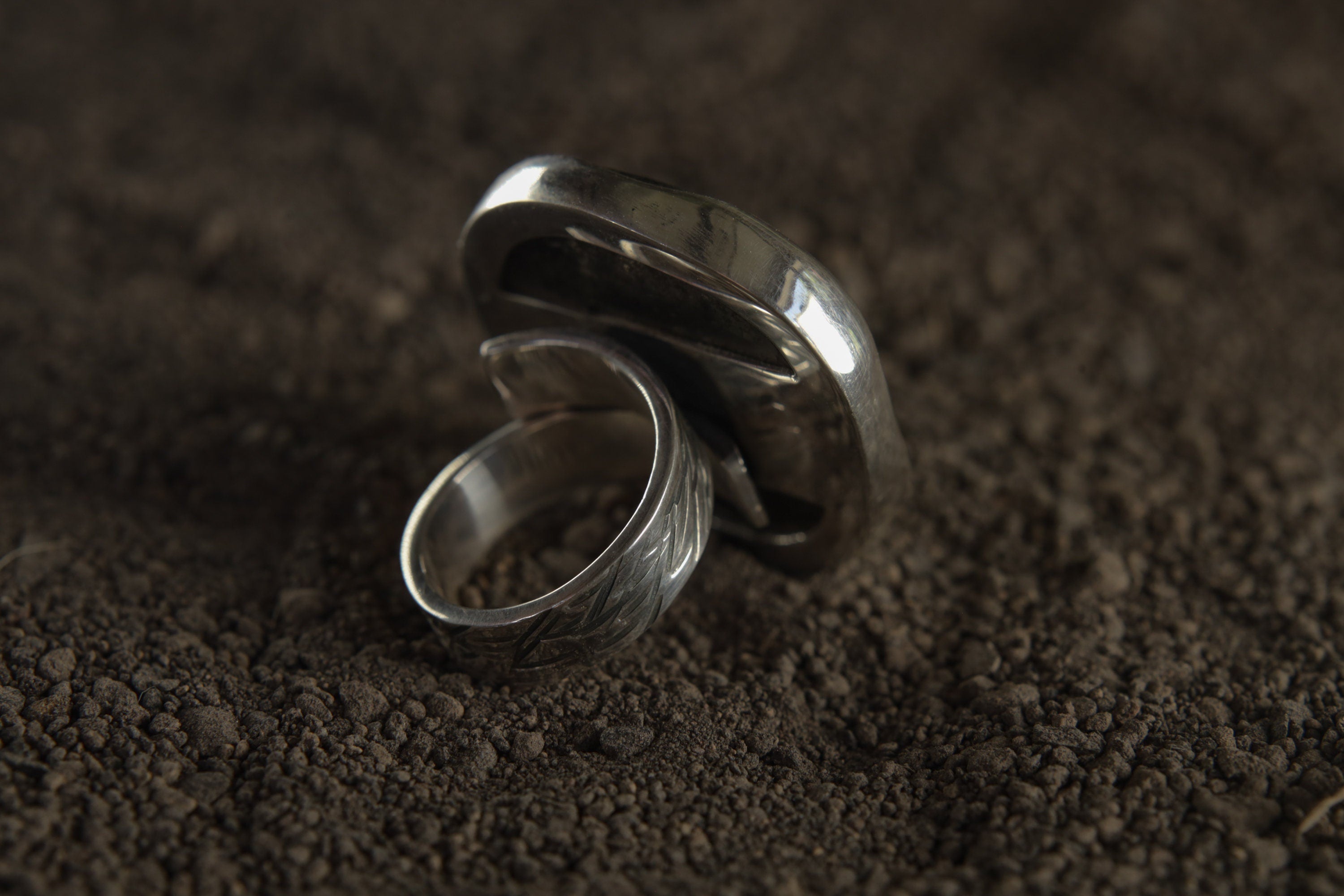 A Sturdy Embrace of Resilient Radiance: Adjustable Sterling Silver Ring with Pyrite - Unisex - Size 5-12 US