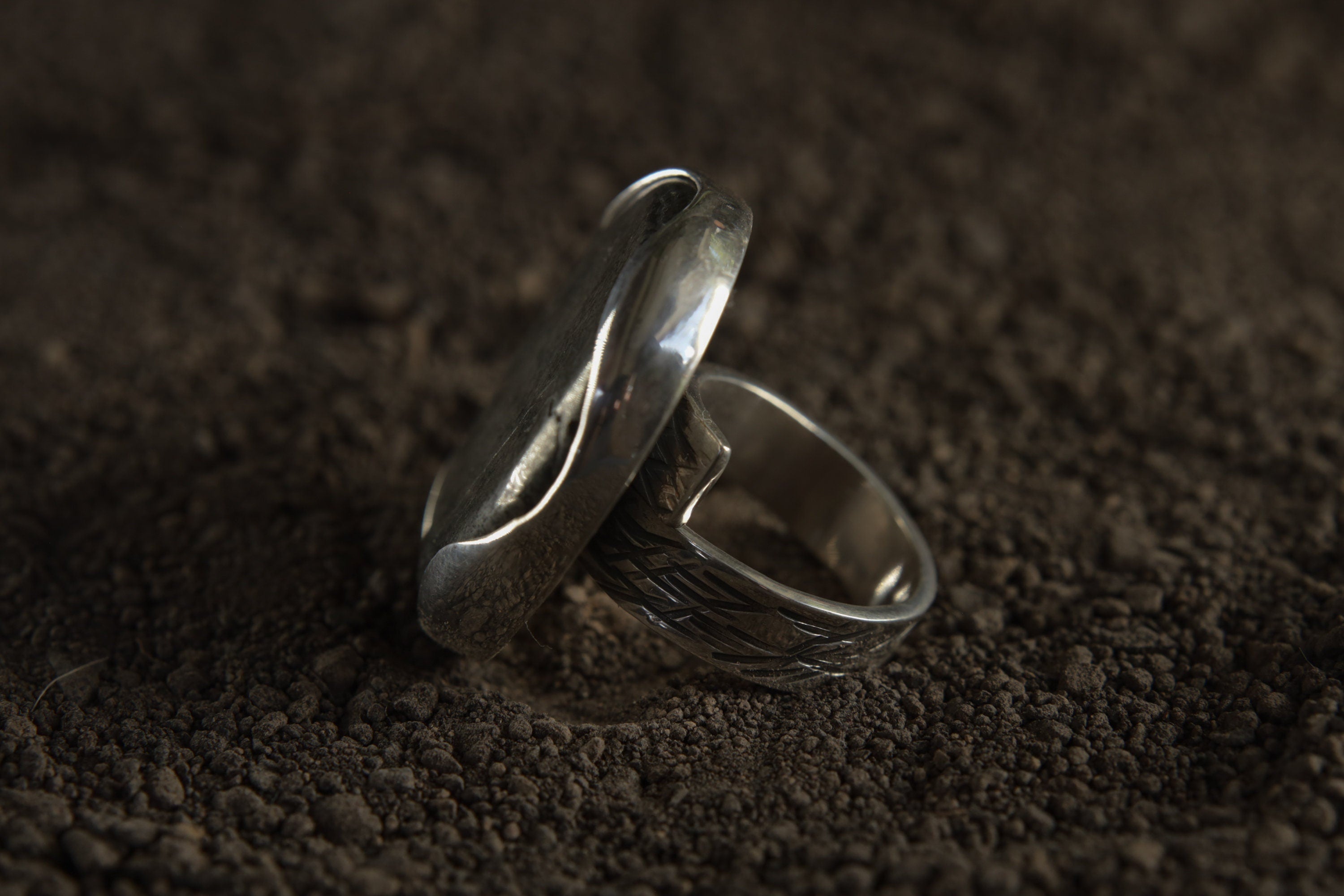 A Sturdy Embrace of Resilient Radiance: Adjustable Sterling Silver Ring with Pyrite - Unisex - Size 5-12 US