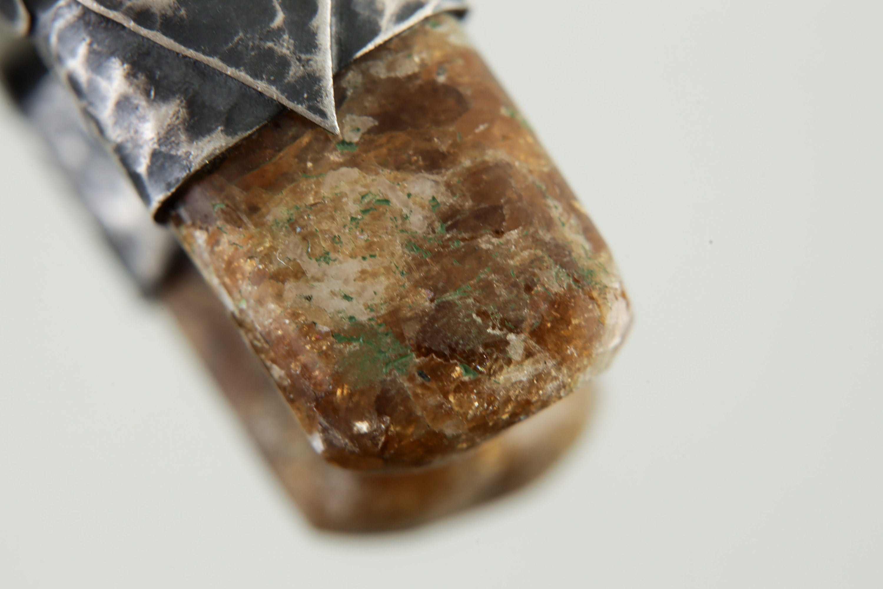 Polished Brown Himalayan Gem Dravite Tourmaline Specimen Pendant Stack Collection Charm Organic Textured Sterling Silver Crystal Necklace