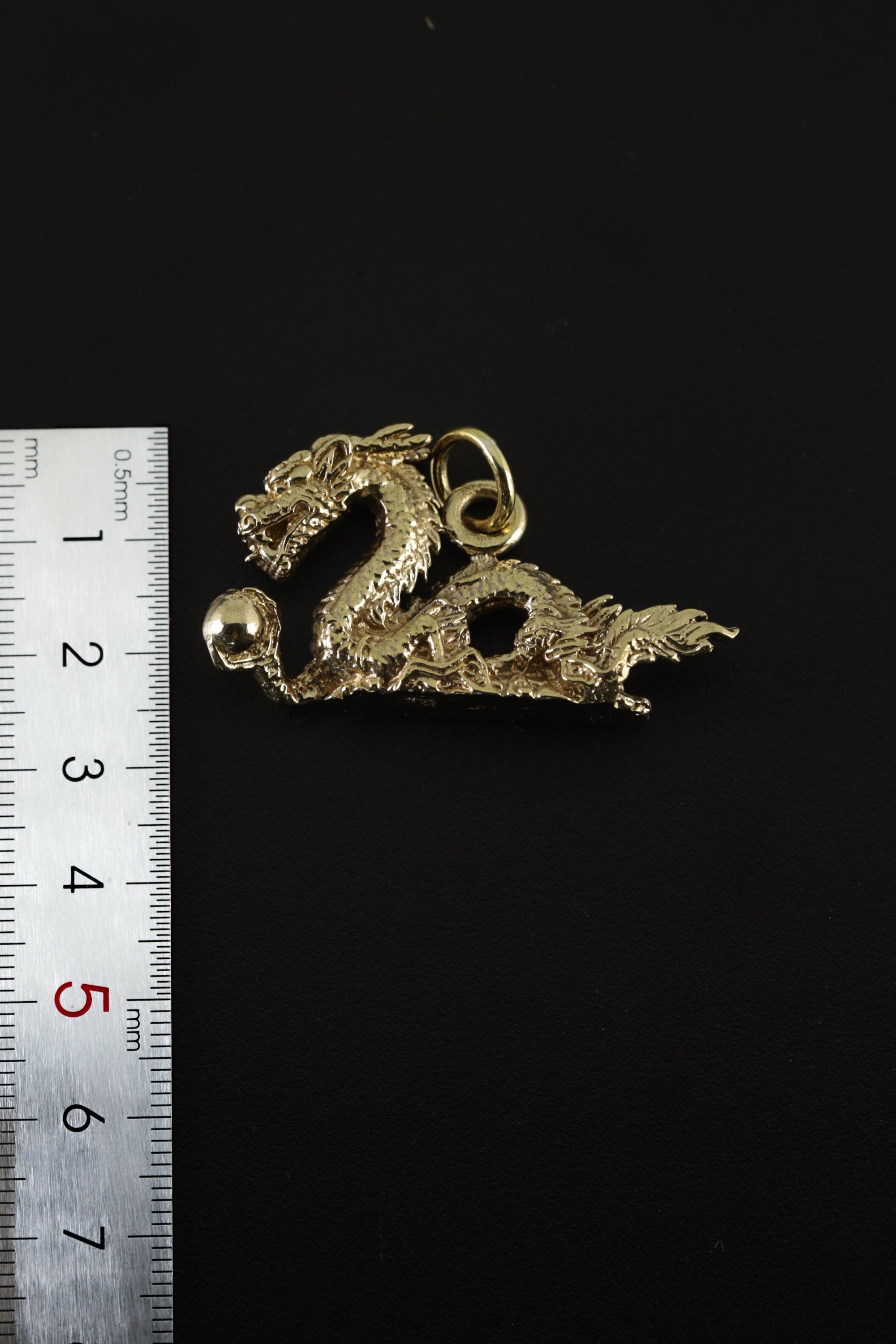 Dragon Pendant with Aurelian Wyvern Crest, Gold Plated Brass Cast Pendant , Enchanting Necklace Charm and Protective Talisman