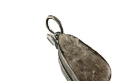 Ethereal Torrington Citrine Pendant - Sterling Silver - Oxidized - Brush Texture- NO/9