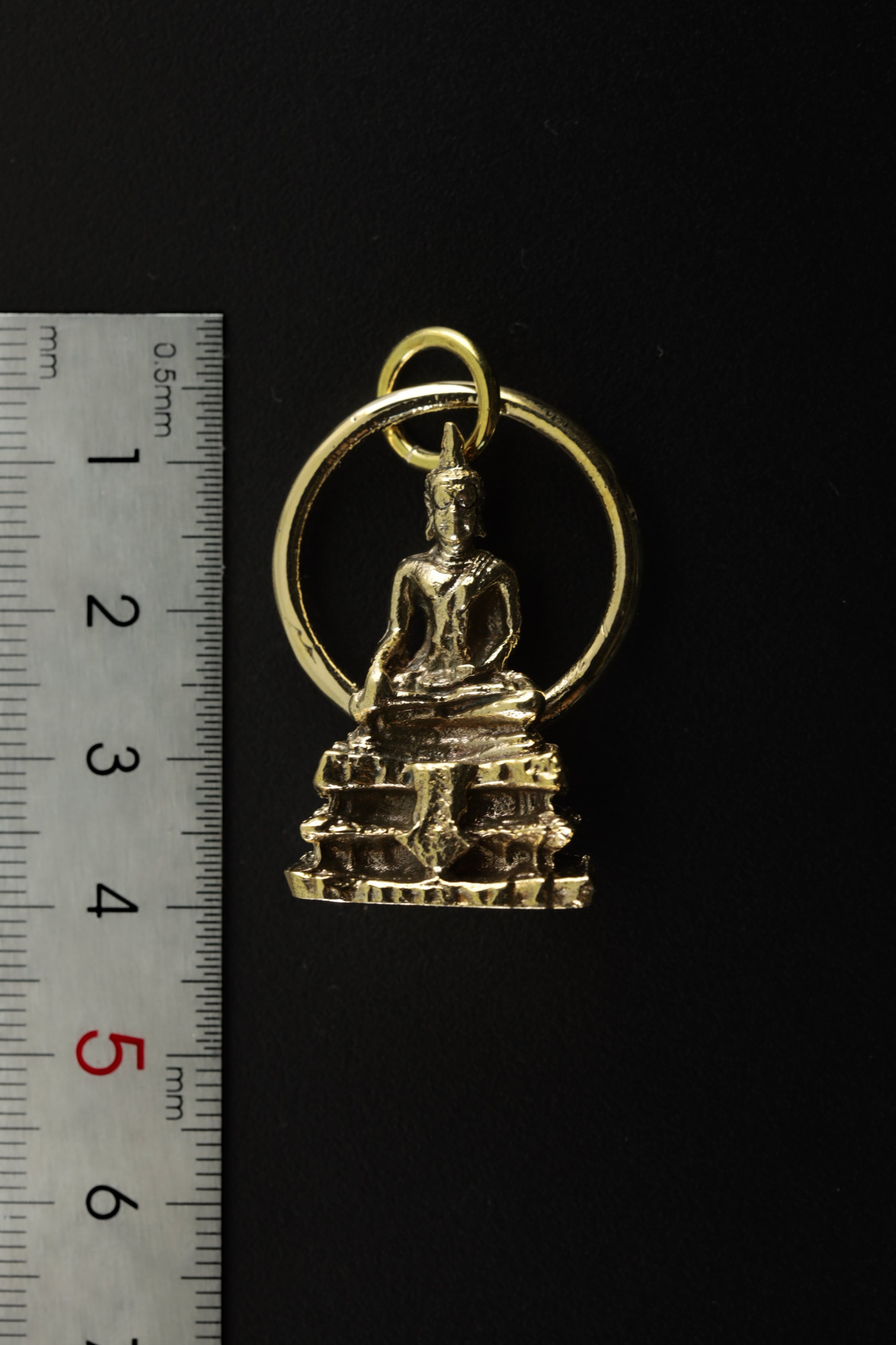 Gold Plated Brass Buddhist Pendant Necklace with Zenith Aureate Bodhi Talisman, Elegant Charm Symbolizing Wisdom and Serenity