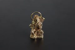 Gold Plated Brass Pendant Depicting Goddess Sarasvati - Cast Pendant - Promotes Longevity & Protection - Hinduism Jewellery