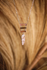 Pink Kunzite, Himalayan Aquamarine & Pink Tourmaline Pendant, Sterling Silver, Spiritual Necklace, Love Energy, Gift for Connection