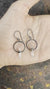 Circle Portal Wrap Setting with Fossicked Australian Double Terminated Quartz, Oxidised Textured Sterling Silver Hoop Hook Dangle Earrings