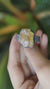 Raw Citrine Quartz Chunk - Men's/Unisex Large Crystal Ring - Size 14 US - 925 Sterling Silver - Hammer Textured & Oxidised