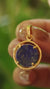 Lapis Lazuli & Pyrite Pendant, Sterling Silver, Claw Setting Hammer Textured 18k Gold Plated Throat Chakra Sagittarius Zodiac Unique Gift