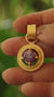 Rare Purple Vesuvianite Pendant, Sterling Silver, Strong Framed Claw Wire Setting, Sand Textured Crown Chakra Scorpio Zodiac 18k Gold Plated