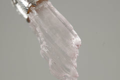 Light Pink Kunzite / Spodumene Specimen - Stack Pendant - Organic Textured 925 Sterling Silver - Crystal Necklace - NO/04